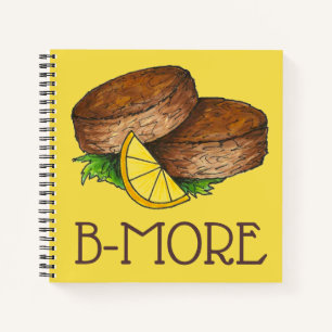 B-more Baltimore Maryland Crab Cake Crabs Notizblock