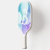B Name Pickleball Paddle Lila Blue Buble Modern (Links)