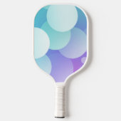 B Name Pickleball Paddle Lila Blue Buble Modern (Rückseite)