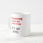 B Negative Funny Mug Kaffeetasse (Vorderseite Links)