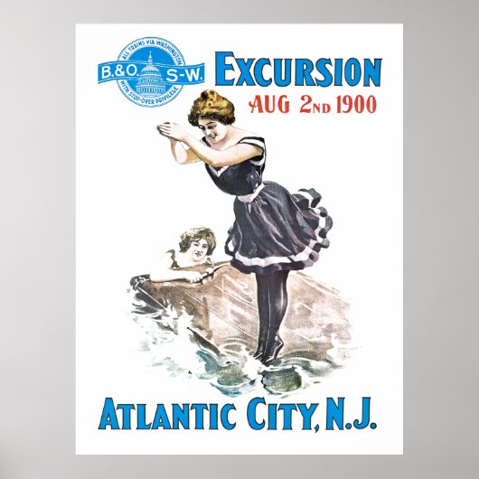 B+O Bahnreise 1900 Poster (Vorne)