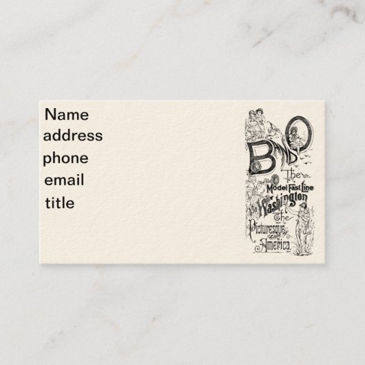 B&O Eisenbahn-D Modell-schnelle Linie 1869 Visitenkarte (Vorderseite)