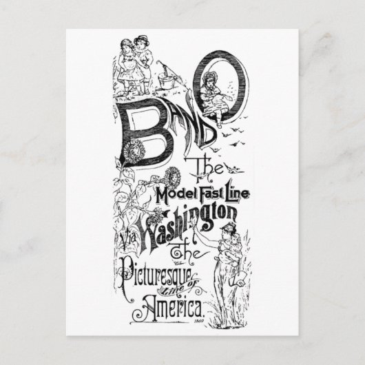 B&O Eisenbahn - die Modellbahn 1869 Postkarte (Vorderseite)