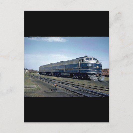 B&O EMD E-8Aw/A Set #1451_Trains Postkarte (Vorderseite)