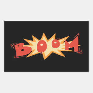 B O O M RECHTECKIGER AUFKLEBER