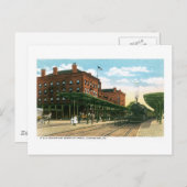 B&O Station & Queen City Hotel, Cumberland, MD Postkarte (Vorne/Hinten)