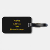 B O W L Buchstaben Gepäckanhänger (Rückseite horizontal)