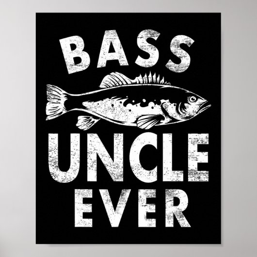 B Onkel je Fischen Geschenke Onkel Vatertag Poster (Vorne)