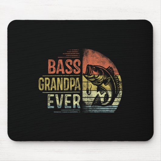 B Opa je Fisch Geschenke Opa Geburtstagsfeier Mousepad (Vorne)