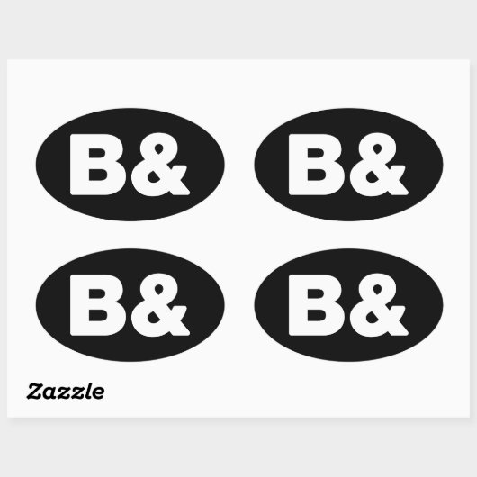 B & OVAL STICKER (Blatt)