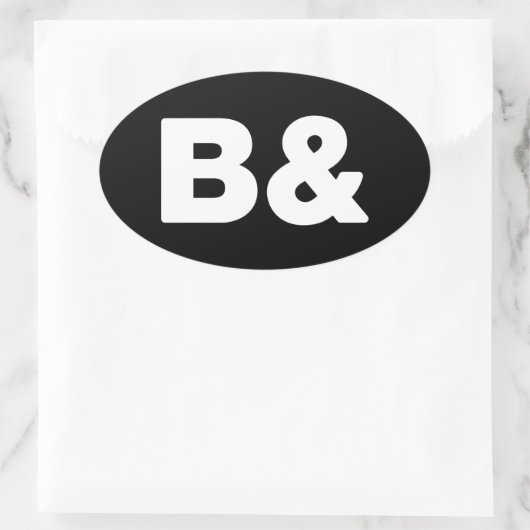 B & OVAL STICKER (Tasche)