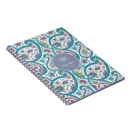 B Persian Boteley Pattern Monogram Diary N Notizblock (Rechte Seite)