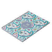 B Persian Boteley Pattern Monogram Diary N Notizblock (Linke Seite)