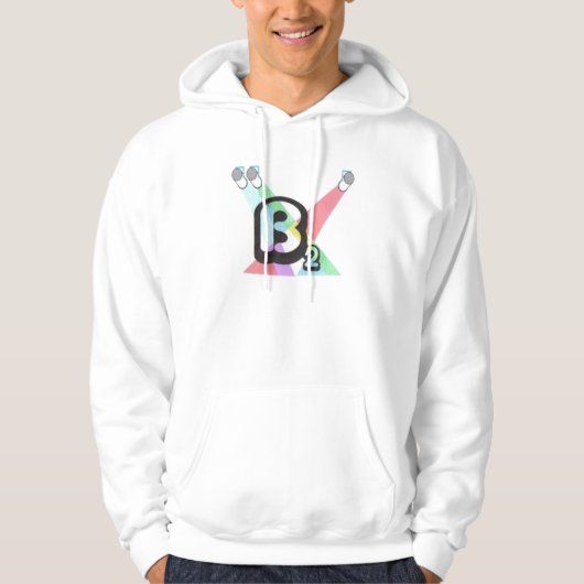 B (quadriert) Hoodie (Vorderseite)
