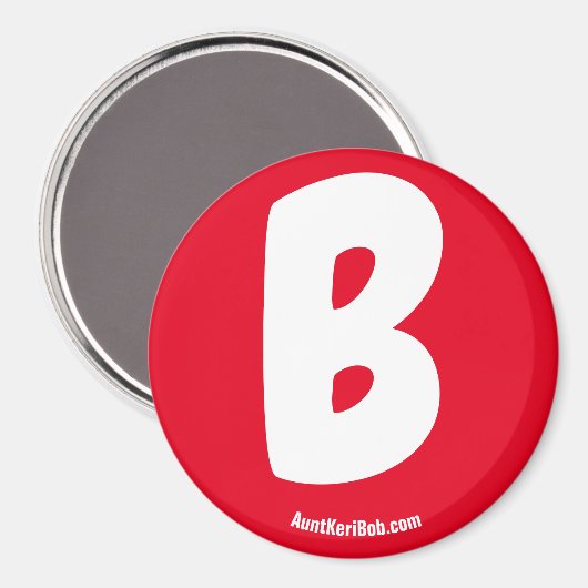 B Red Kühlschrank Magnet (Vorderseite/Rückseite)