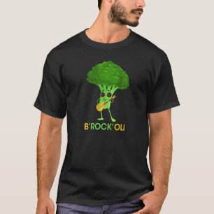 B’rock’oli  Brokkoli Wortwitz Vegan Rock Sänger T-Shirt