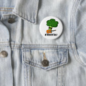 B-Rock-Oli Funny Rocker Broccoli Pun Button (Beispiel)