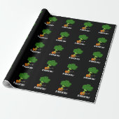 B-Rock-Oli Funny Rocker Broccoli Pun Dark BG Geschenkpapier (Ungerollt)
