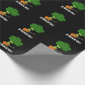 B-Rock-Oli Funny Rocker Broccoli Pun Dark BG Geschenkpapier (Ecke)