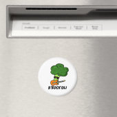 B-Rock-Oli Funny Rocker Broccoli Pun Magnet (In Situ (Geschirrspüler))