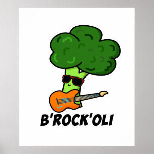 B-Rock-Oli Niedlich Rocker Broccoli Pun Poster