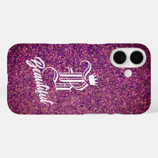 B Schöne Pink iPhone Case (Rückseite (Horizontal))