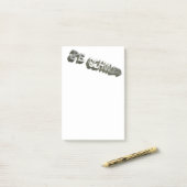 B. Schooled-Gray-White Post-it Klebezettel (Auf Schreibtisch)