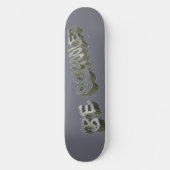 B Schooled Gray-white Skateboard (Vorderseite)