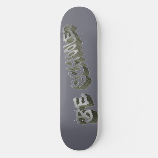 B Schooled Gray-white Skateboard (Vorderseite)