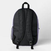 B Schooled Gray-Wht Bedruckter Rucksack (Rückseite)