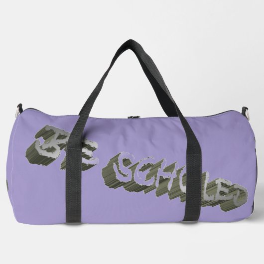 B Schooled Gray-Wht Duffle Bag (Vorderseite)