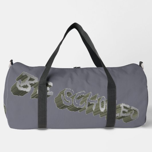 B Schooled Gray-Wht Duffle Bag (Vorderseite)