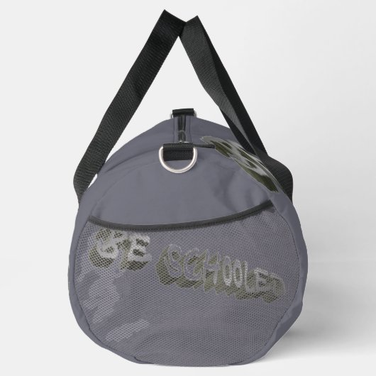 B Schooled Gray-Wht Duffle Bag (Rechts)