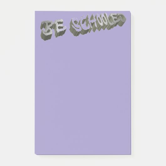 B Schooled Gray-Wht Post-it Klebezettel (Vorderseite)