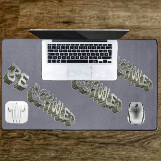 B Schooled Gray-Wht Schreibtischunterlage