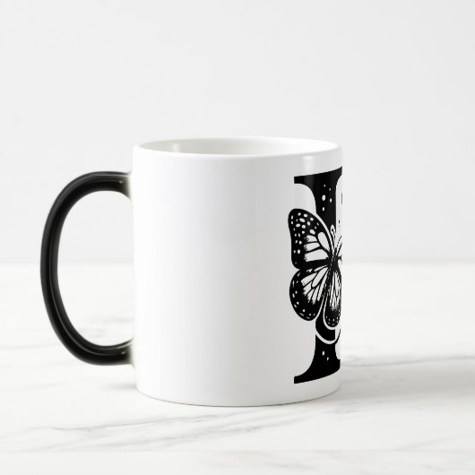 B Schwarzer Butterfly Verwandlungstasse (Links)