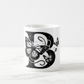 B Schwarzer Butterfly Verwandlungstasse (Mittel)