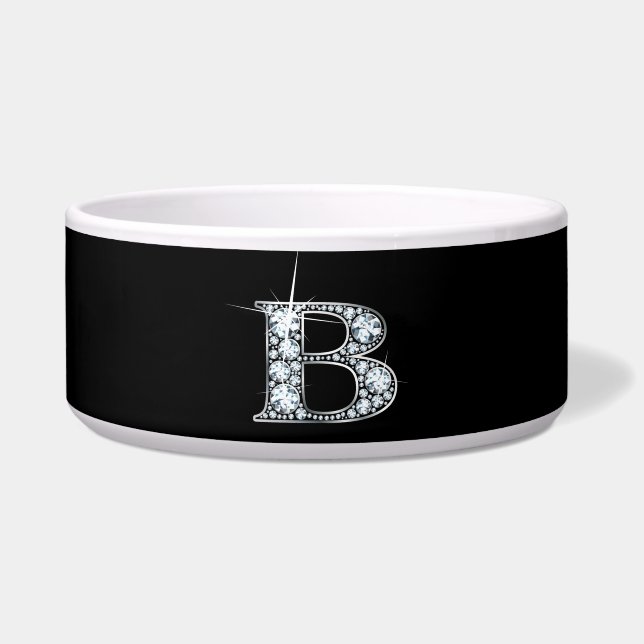 B Script "Diamond Bling" Pet Bowl Napf (Vorderseite)