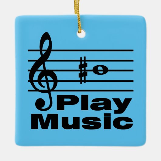 B Sharp Musical Notation Keramikornament (Vorderseite)