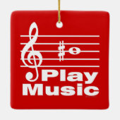 B Sharp Musical Notation Keramikornament (Rückseite)