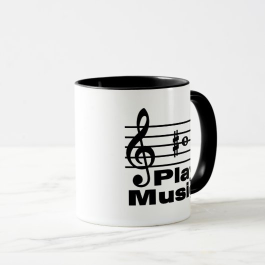 B Sharp Musical Notation Tasse (VorderseiteRechts)