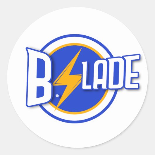 B.Slade - Logo-Aufkleber für Bleu Runder Aufkleber (Vorderseite)