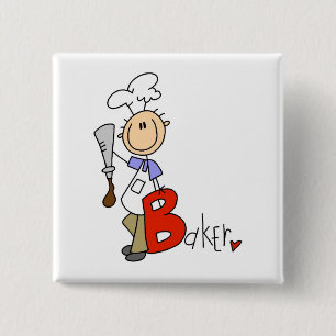 B steht für Bäcker Button