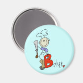 B steht für Bäcker Magnet (Vorderseite/Rückseite)