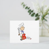 B steht für Bäcker Postkarte (Stehend Vorderseite)