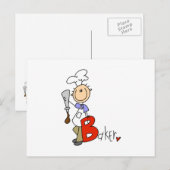 B steht für Bäcker Postkarte (Vorne/Hinten)