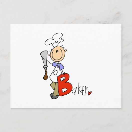 B steht für Bäcker Postkarte (Vorderseite)