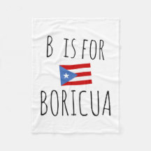 B steht für Boricua Babydecke | Puerto Rico Fleece