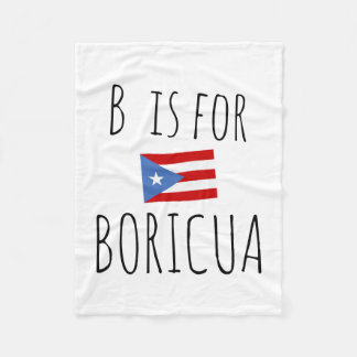 B steht für Boricua Babydecke | Puerto Rico Fleece