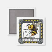 B steht für Hummel – GTA Style ABC Lernen  Magnet (Vorderseite/Rückseite)
